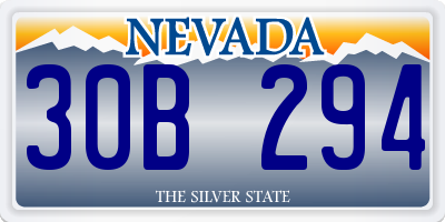 NV license plate 30B294