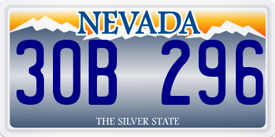 NV license plate 30B296