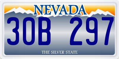 NV license plate 30B297