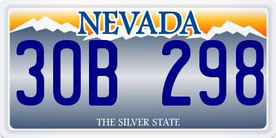 NV license plate 30B298