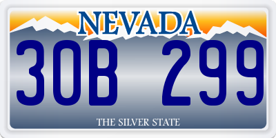 NV license plate 30B299