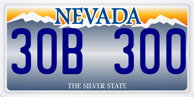 NV license plate 30B300