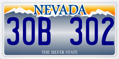 NV license plate 30B302