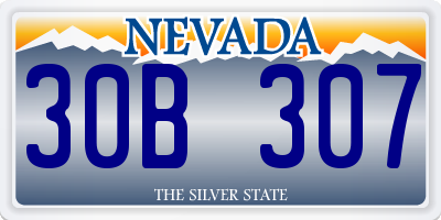 NV license plate 30B307