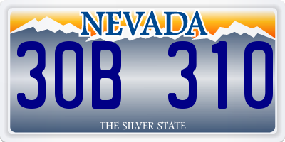 NV license plate 30B310
