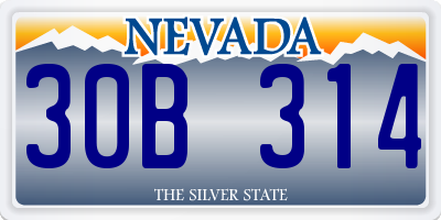 NV license plate 30B314