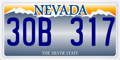 NV license plate 30B317