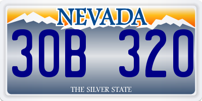 NV license plate 30B320