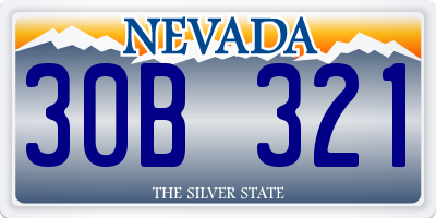 NV license plate 30B321