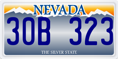 NV license plate 30B323