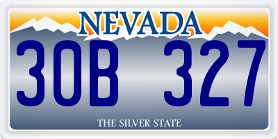 NV license plate 30B327