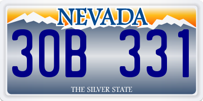 NV license plate 30B331