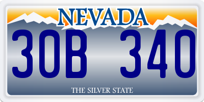 NV license plate 30B340