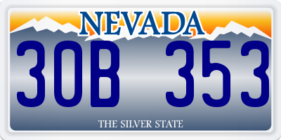 NV license plate 30B353