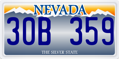NV license plate 30B359