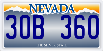 NV license plate 30B360
