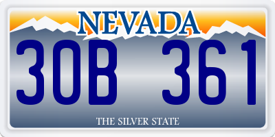 NV license plate 30B361