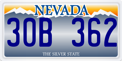 NV license plate 30B362