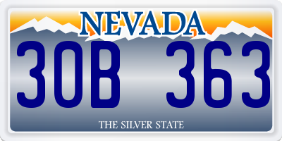 NV license plate 30B363