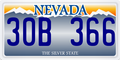 NV license plate 30B366