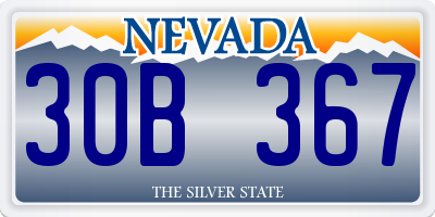 NV license plate 30B367
