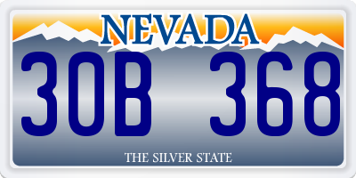 NV license plate 30B368