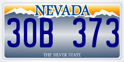 NV license plate 30B373