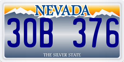 NV license plate 30B376