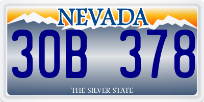 NV license plate 30B378