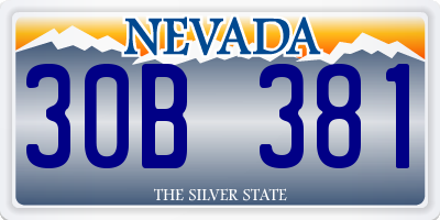 NV license plate 30B381