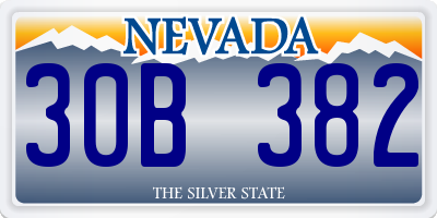 NV license plate 30B382