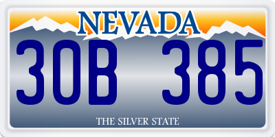 NV license plate 30B385