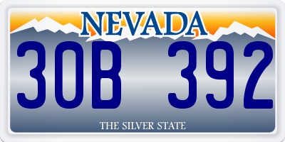 NV license plate 30B392