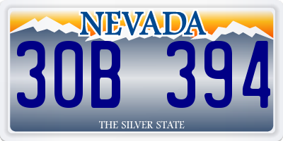 NV license plate 30B394