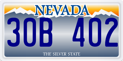 NV license plate 30B402