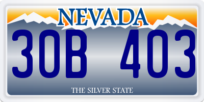NV license plate 30B403