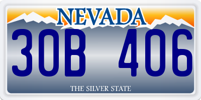 NV license plate 30B406