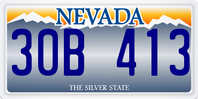 NV license plate 30B413