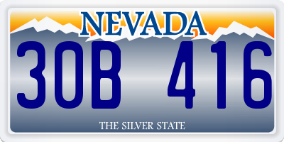 NV license plate 30B416