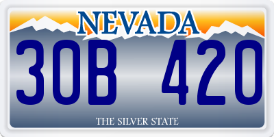 NV license plate 30B420