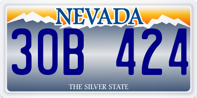 NV license plate 30B424