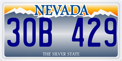 NV license plate 30B429