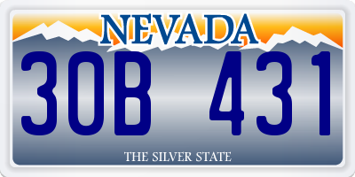 NV license plate 30B431