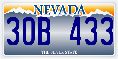 NV license plate 30B433