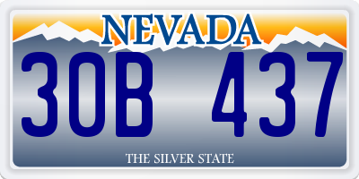 NV license plate 30B437