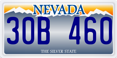 NV license plate 30B460