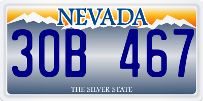 NV license plate 30B467