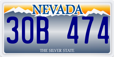 NV license plate 30B474