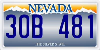 NV license plate 30B481