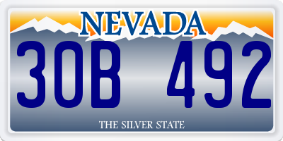 NV license plate 30B492